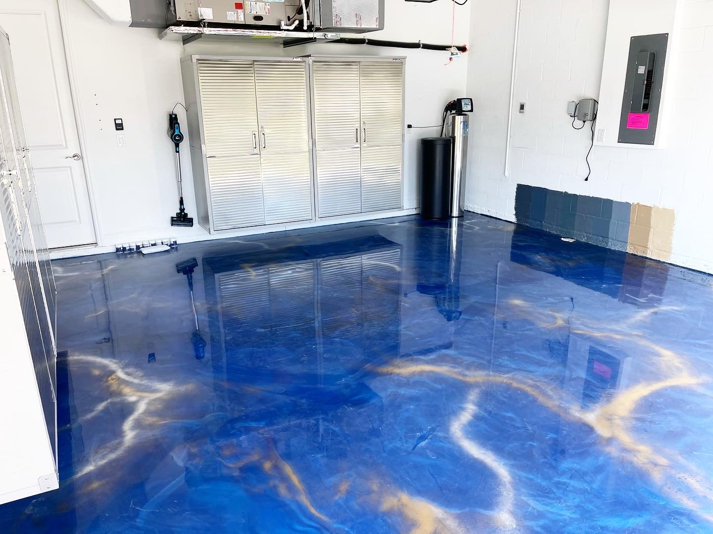 colorful epoxy paint floor